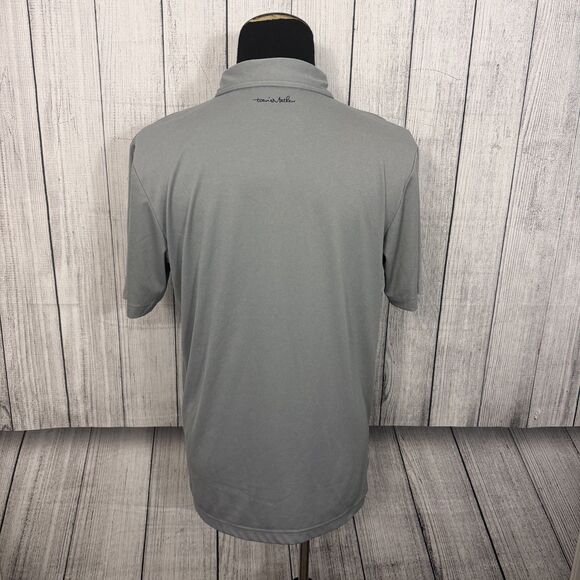 Travis Mathew Men's Large Gray Short Sleeve Polyester Polo Golf Shirt - Picture 3 of 7
